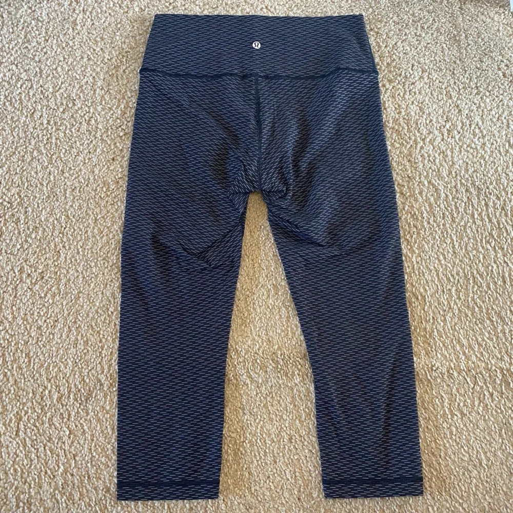 Lululemon Wunder Under Crop  Score Jacquard Black Luna